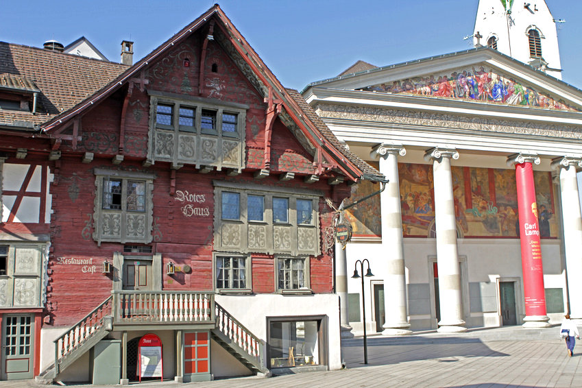 Das berühmte Rote Haus in Dornbirn.