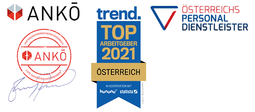 Auszeichnungen: ANKÖ, trend, Österreichs Personal Dienstleister