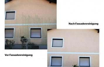 Fassadenreinigung vorher/nachher