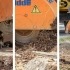 Baumstumpf entfernen: Einen Wurzelstock zu entfernen geht mit den Fräsen des Maschinenring schnell und gründlich